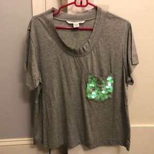 BRAND NEW** DVF Tee with Sequin Pocket